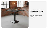 Urban aesthetic Booth Set Sintered Sta surface Urban aesthetic Dining Set Sturdy Construction Bar Table and Chairs for Homeowners, Bistro, Lounge