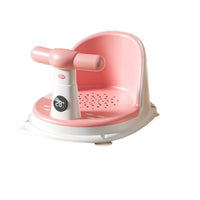 Ergonomic Backrest Temperature Sensing Bath Stool Drainage Holes Infant Bathtub Circle for Infants