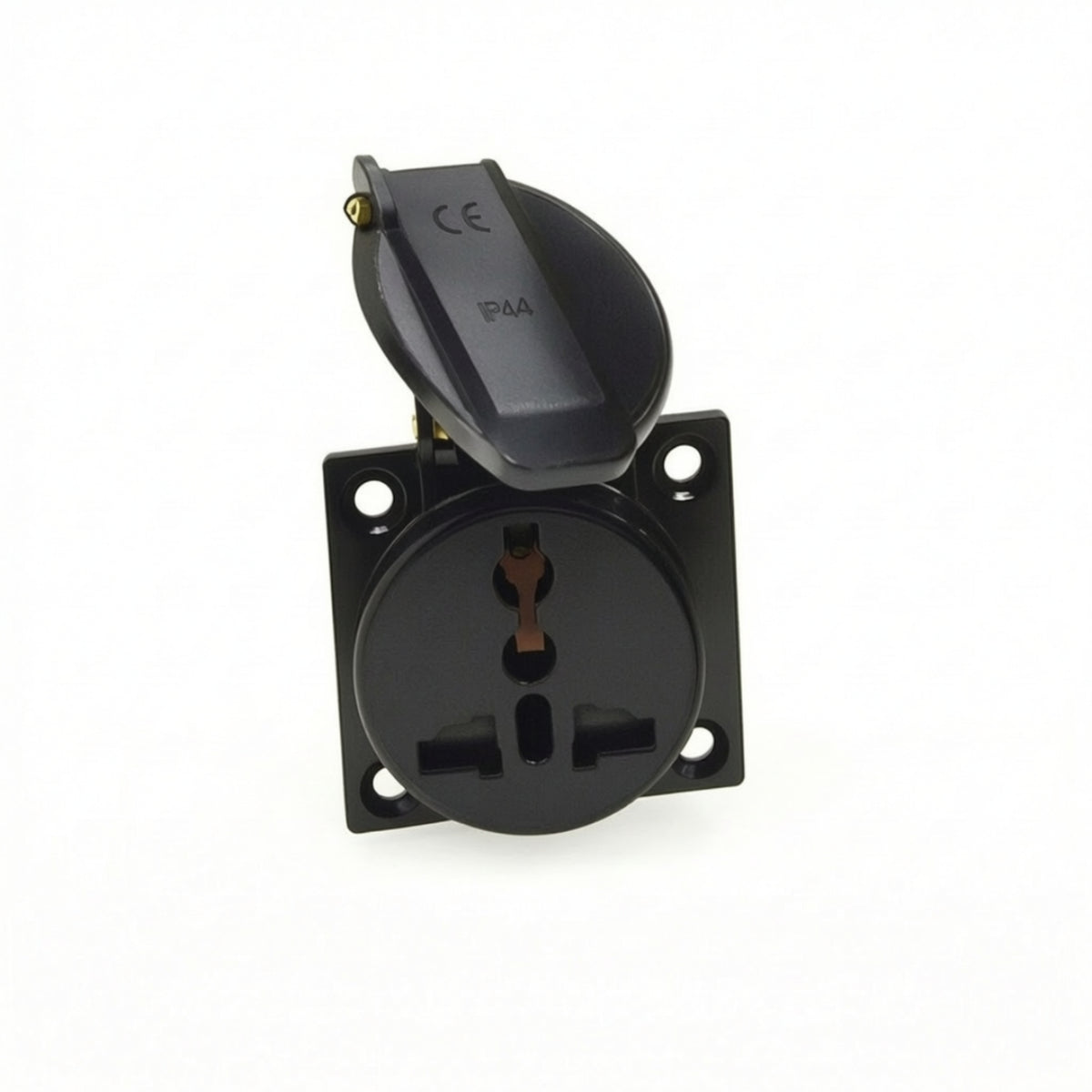 Waterproof Socket with Cover IP44 Universal Socket Outlet with Cover Outdoor Splash-Resistant for Electricians, Garden