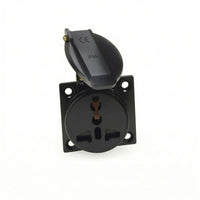Waterproof Socket with Cover IP44 Universal Socket Outlet with Cover Outdoor Splash-Resistant for Electricians, Garden