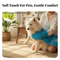 Quick Dry Cat Drying Bathrobe Gentle on Pet Drying Towel with Hand Pockets Soft and Comfortable for Bathing, Bathroom, Outdoor