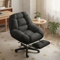 Adjustable Recline Reclining Task Chair with Footrest Highspine Design Reclining Gaming Chair Lumbar Support Ergonomic Seating sturdyDuty Construction for video game enthusiasts, Remote Workers, Students, Relaxing, Desk Work, Studying, Study Room