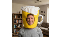 Eye-Catching Beer Mug Hat Three-Dimensional Beer Mug Party Hat Soft Costume Accessory Funny for Partygoers, Adults, German Beer Festival, Halloween, Photo Booths