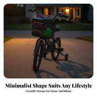 Lightweight Plastic Front Bike Basket Easy to Install Front Handlebar Basket Sturdy Construction for Students, Kids, Shopping, Commuting