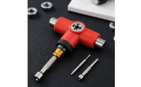 Versatile Skateboard Repair Tool Metal Extension Complete Skate Tool Built-in Socket Heads Sports Gear for Board Setup