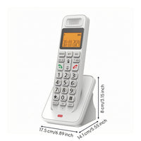 Charging Base Cordless Desk Phone Numeric Keypad Digital Desk Phone Function Keys Telephone Handset Speaker Grille