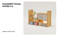 Extendable Desktop Shelf Simple Installation Adjustable Two-Piece Shelf