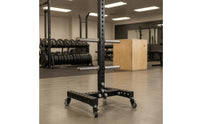 Plate Loading Stand Chrome Posts Freestanding Weight Rack Perforated Exercise Plate Storage Rack