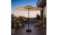 Patio Umbrella with Base Lighted Umbrella with Base Heavy Duty for Homeowners, Cafe Owners, Backyard, Poolside, Eatery