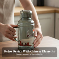 Retro Design Vintage Design Beverage Pitcher Heat Resistant Vintage Design Water Decanter Large Capacity for Homeowners, Home, Bedroom