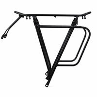 Triangular Support Frame Rear Cycle Rack Curved Side Rails Rear Bike Rack Angled Mounting Arms Cycle Luggage Carrier Streamlined