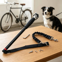Hands Cycle and Dog Leash Shock-Absorbing Bike Leash with Spring Absorber for Bicycling