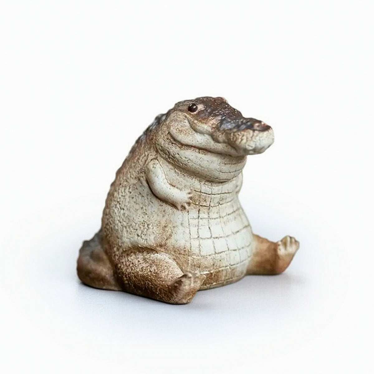 Crocodile Figurine Resin Crocodile Ornament Alligator Figurine Miniature Decor Textured for Collectors, Desk, Bookshelf