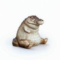 Crocodile Figurine Resin Crocodile Ornament Alligator Figurine Miniature Decor Textured for Collectors, Desk, Bookshelf