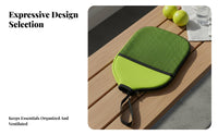 Paddle Bag with Mesh Pocket Portable Racket Paddle Cover Guarding Neoprene Racket Sleeve for Athletes, Travel, Storage, Gym