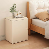 Cream aesthetic Single-Drawer Metal End Table Minimalist Design Multi-Drawer Metal Cabinet Sturdy long-lasting Nightstand Easy to Clean for Young Adults, Homeowners, Office Workers, Dorm Room