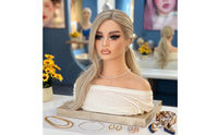 Mannequin Head with Shoulders Professional Mannequin Bust with Shoulders Sturdy Hairpiece Display Head for Jewelers