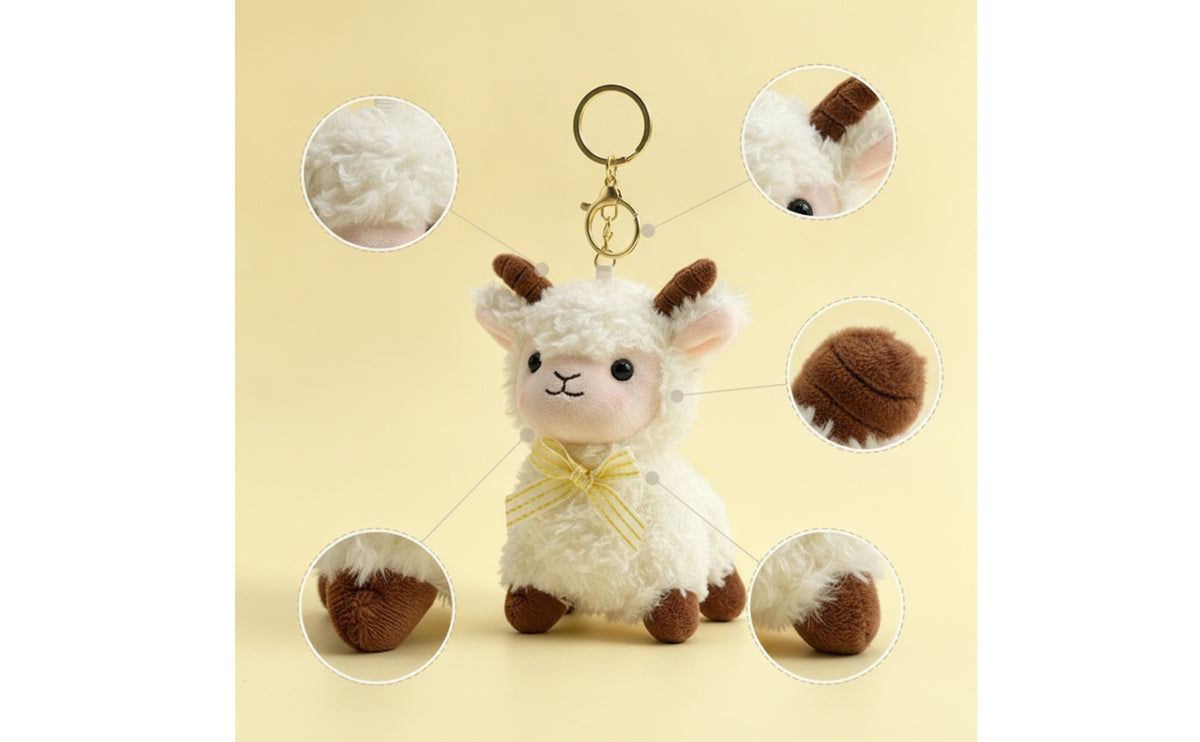 Soft Sheep Keychain Soft Sheep Pendant with Cute Soft Bag Charm for Girls, Kids, Backpack, Handbag