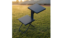 Folding Writing Chair Foldable Portable Desk Chair Metal Frame Mobile Seating for Transport