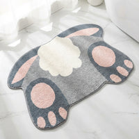 Easter Bunny Wash Mat Washable Easter Washroom Rug Soft Microfiber Bunny Wash Mat for Holiday Decorators, Homeowners, Bathtub Side, Entryway, Doorway