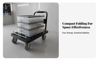 Cart with Rail Portable for Storage Room