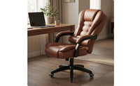 Reclining Office Chair Height-Adjustable Reclining Desk Chair Headrest for Computer