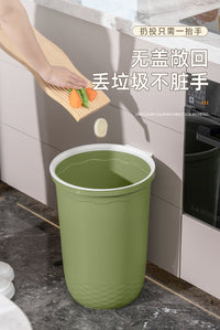 垃圾桶厨房专用超大容量家用2024新款餐饮商用户外厨余收纳桶大号 18L棕丨口径28cm*高32cm（买2送垃圾袋）