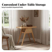 3 Pieces Solid Wood Construction 3 Piece Dining Set Space-Saving 2 Person Table and Chair Set Ergonomic Compact Wooden Table and Chairs for Apartment Dwellers, Homeowners, Students, Balcony, Breakfast Nook, Living Room