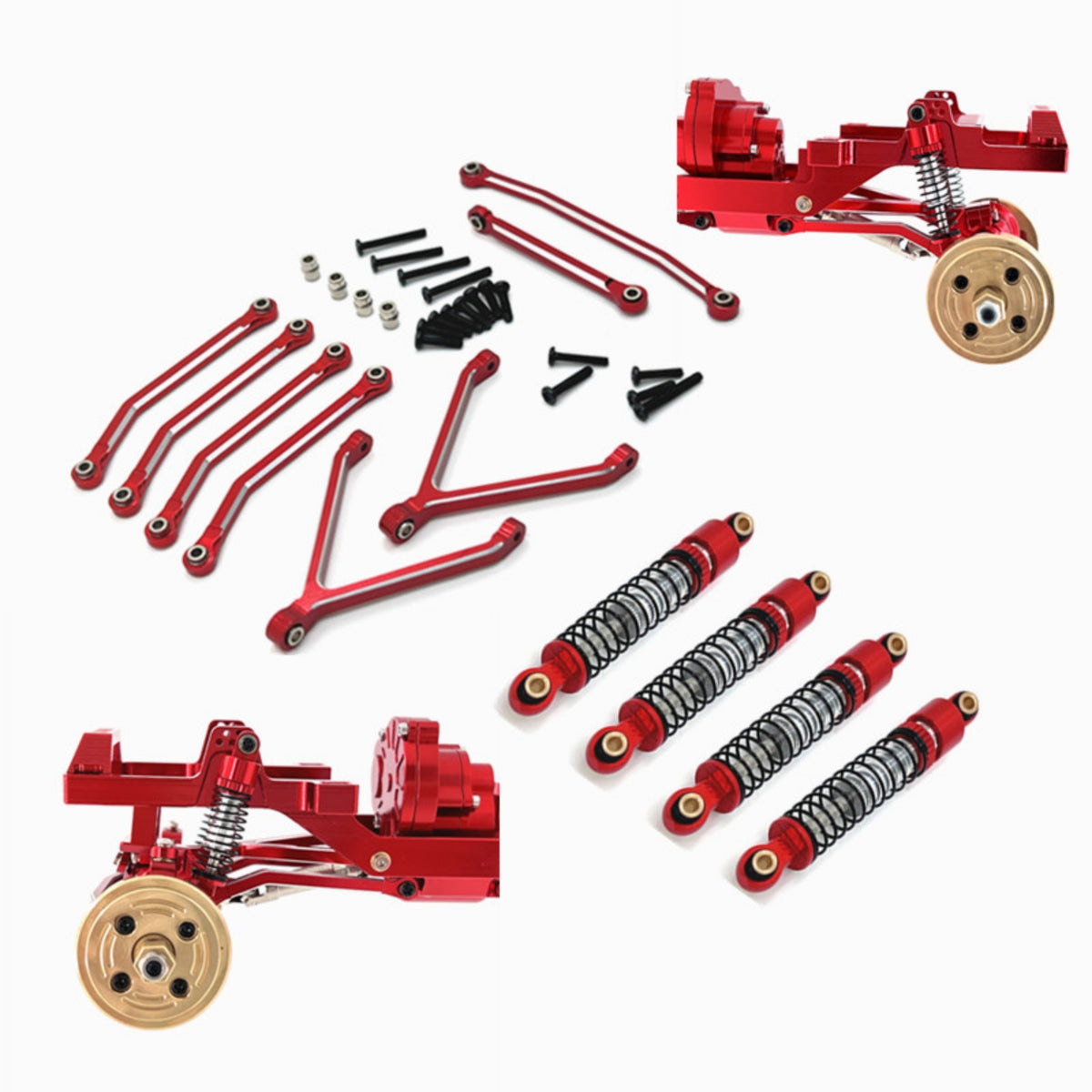Damping System Kit with Shock Absorbers Aluminum Shock Absorber Kit Replacement Mount for Hobbyists