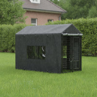 Outdoor Dog Kennel Cover with Openings Windproof Dog Kennel Cover with Openings Transparent Tarpaulin for Backyard