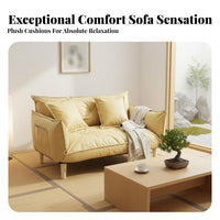 advanced Fabric Upholstery Armless Low Sofa Modern Minimalist design Lounge Seat No Installation Needed Floor Chair Comfortable Design for Teenagers, Meditators, Living Room, Apartment, Playroom, Meditation Corner