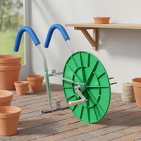 Effort-Saving Hand Crank Hose Reel Portable Manual Irrigation Hose Winder Heavy-Duty Agricultural Equipment Double Bearing Design for Gardeners