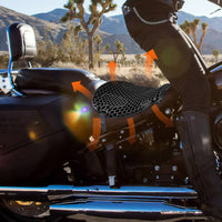 Motorcycle Seat Pad Breathable Motorcycle Seat Cushion with Straps Padded Accessory for Commuting