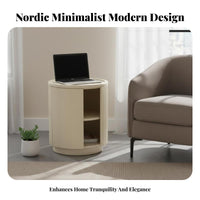 Minimalist aesthetic 2-Tier Stand with Tray Top Space-Saving Tray Top Table with Basket Easy Assembly Household Furniture for Apartment Dwellers, Decor lovers, Living Room, Small Spaces, Bedroom, Entryway