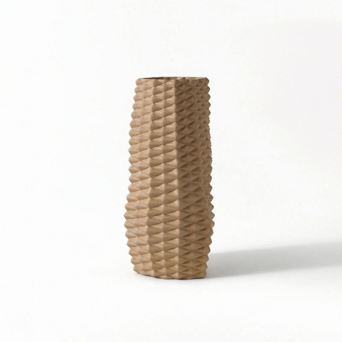 Ceramic Vase Tall Flower Holder Faceted for Hotel Lobby, Interior Designers