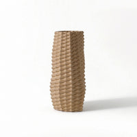 Ceramic Vase Tall Flower Holder Faceted for Hotel Lobby, Interior Designers