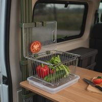 Abenaki IGT Camping Table Expansion Accessories: Drain Basket, Acrylic Unit, and Rail Kits