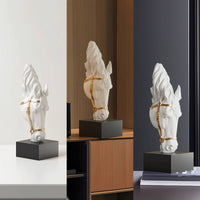 Horse Head Sculpture Tabletop Horse Head Statue Decorative Decor for Entryway, Bookshelf