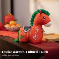 Year of the Horse Symbol Doll Good Luck Symbol Year of the Horse Stuffed Ie Blessing Souvenir Festive Atmosphere