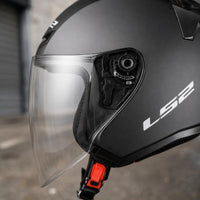 Open-Face Helmet Quick-Disconnect Buckle Half-Helmet Clear Visor Vehicle Gear