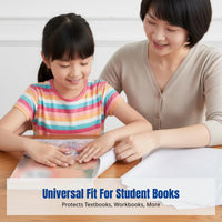 Automatic Frosted Book Cover, Transparent Book Protector, Student Textbook Sleeve