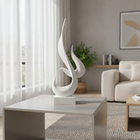 Flame Sculpture Modern Abstract Sculpture Contemporary Flame Statue for Art Lovers