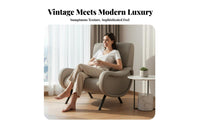 mid-century-inspiredera Modern Design Upholstered Single Sofa Soft Upholstery Oversized Comfy Armchair Minimalist Aesthetic Lounge Chair firm-density Foam for Interior Designers, Apartment Dwellers, Hotel Lobby, Reception Area, Living Room, study nook