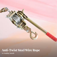 Non-Slip Handle Wire Rope Tensioner Safety Latch Hooks Ratchet Puller for Riggers, Workshops, Fencing, Vehicle Recovery