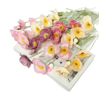 Pink Iceland Poppy Artificial Flower Bouquet (4 Stems)