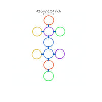 Hopscotch Rings with Linkers Outdoor Hopscotch Hoops with Linkers Agility Rings Indoor Active Play Toy Portable for Children