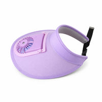 Fan Visor Cap Shielding Cap with Solar Fan Adjustable Handsbattery-Free for Outdoor Workers, Travel, Walking
