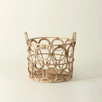 Woven Basket with Handles Handwoven Laundry Basket Lightweight for Bedroom
