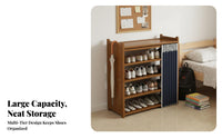 Large Capacity Freestanding Shoe Rack Space Saving Multi-Layer Shoe Shelf Stable and Sturdy Household Furniture Raised Bottom Design for Students, Apartment Dwellers, Homeowners, Hallway, Dormitory, Living Room, Bedroom