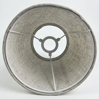 Lampshade for Table Lamps with Foldable Grid Linen Material, Bedroom for Bedside and Home Decor, Glare-Reducing Light Shade